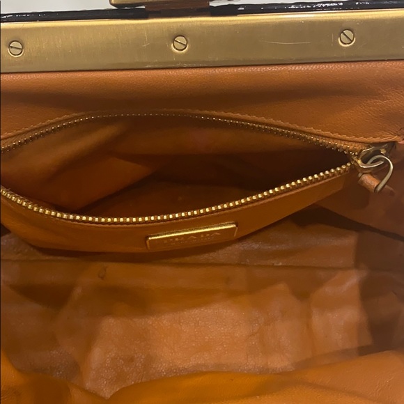Prada Tan/Gold Paglia Coco Frame Gold chain strap - Picture 9 of 11